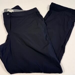 LL Bean Womens 10 Hiking Pants Black Nylon Spandex quik dri camp climb outdoors